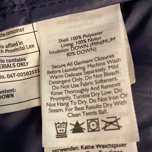 Eddie Bauer Women Down Jacket size S EB650 color gray/bluish 100% nylon BNWOT - Picture 10 of 16